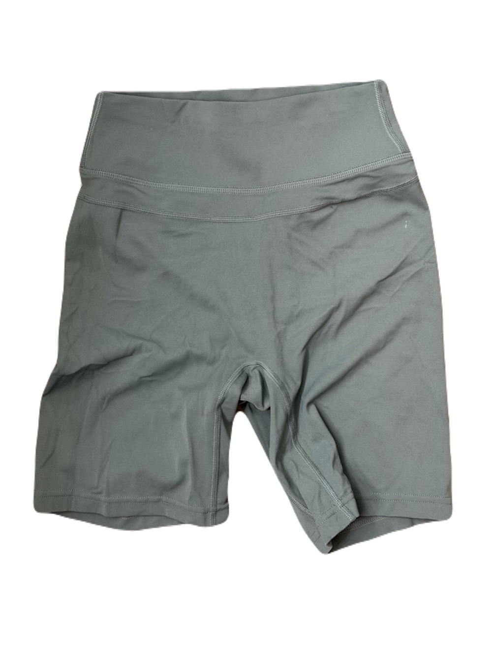 Athleisure Biker Shorts in Grey Green